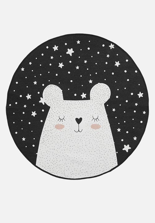 Round Cotton Bear 120cm - Black