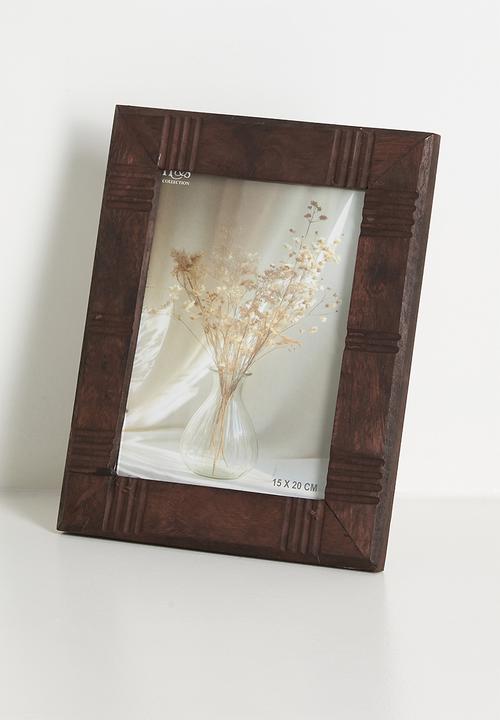 H&S - Rustic Mango Wood Frame Style 2 - Walnut
