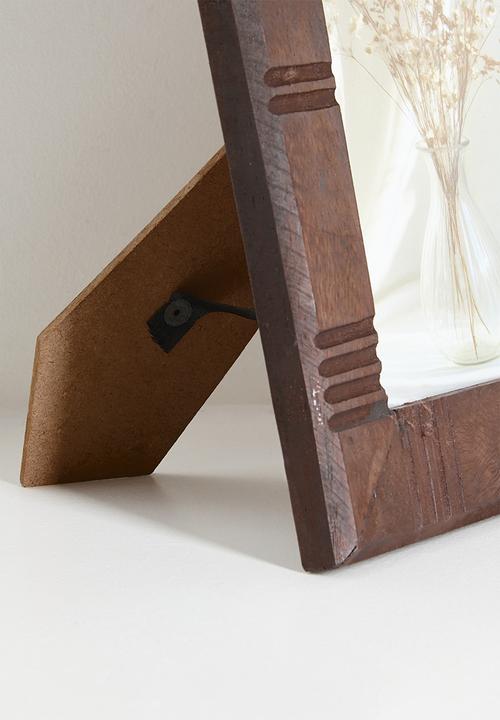 H&S - Rustic Mango Wood Frame Style 2 - Walnut