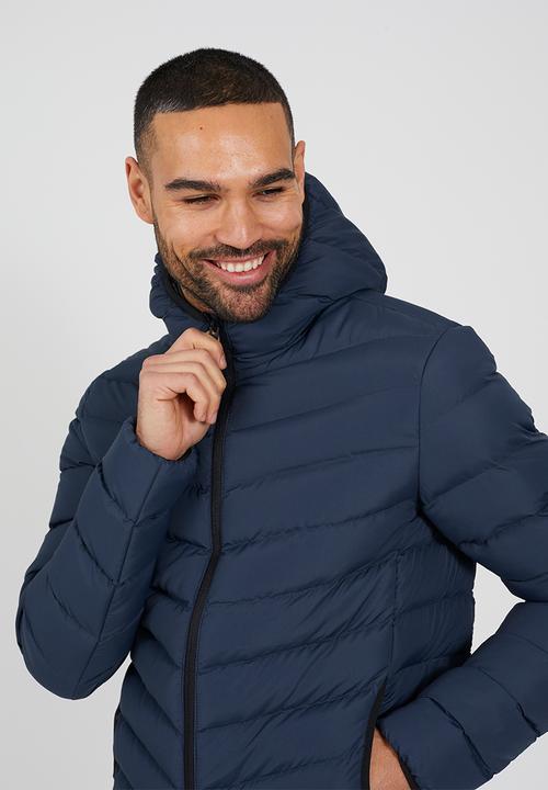 Brave Soul - Pp Padded Hooded Jacket - Navy