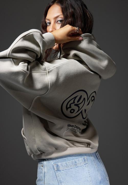 Factorie - Open Gallery Boxy Hoodie - Og Washed Sunbleached Khaki/Triad