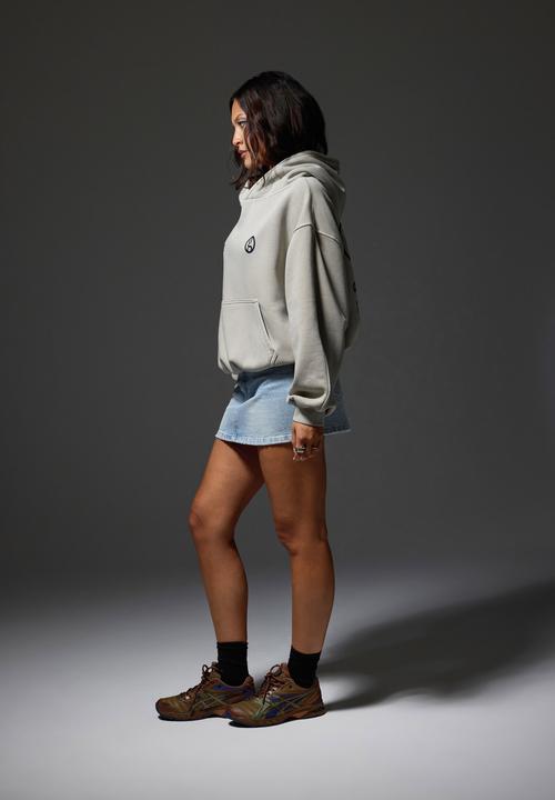 Factorie - Open Gallery Boxy Hoodie - Og Washed Sunbleached Khaki/Triad