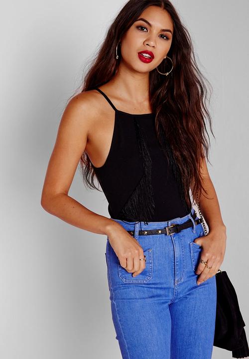 Missguided - Tassel Crepe Bodysuit