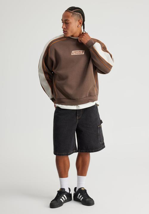 Factorie - Half Half Panelled Crew - Hh Mud/Panel