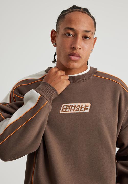 Factorie - Half Half Panelled Crew - Hh Mud/Panel