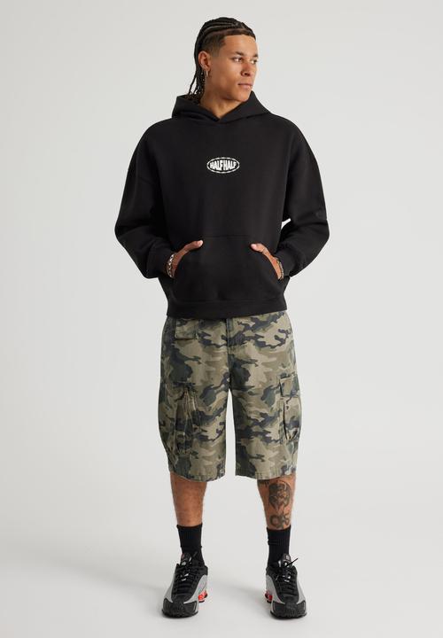 Factorie - Half Half Hoodie - Hh Black/Turbulent