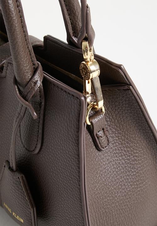 Anne Klein - Cambodia Small Satchel W/ Detachable Strap Bag - Espresso
