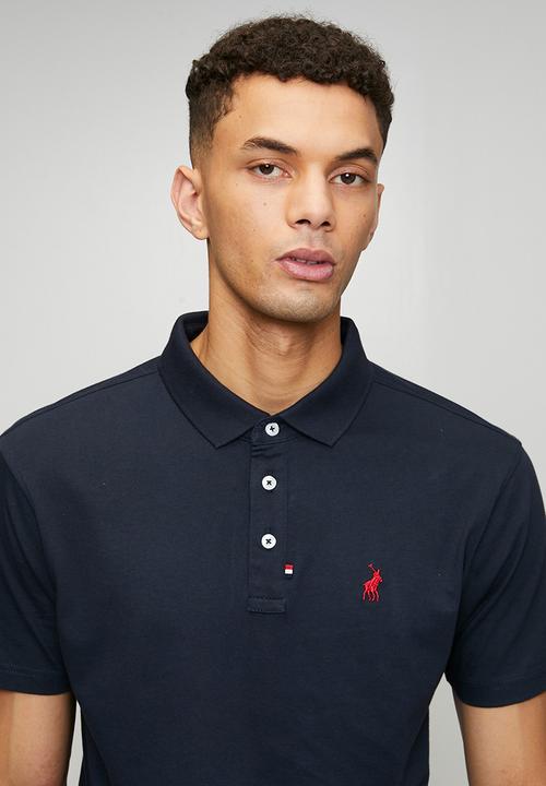 POLO - Jensen Badge Short sleeve Golfer - Navy