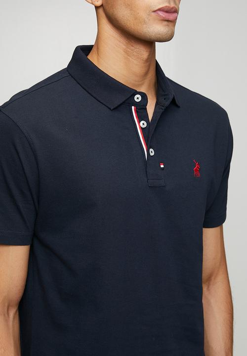 POLO - Jensen Badge Short sleeve Golfer - Navy