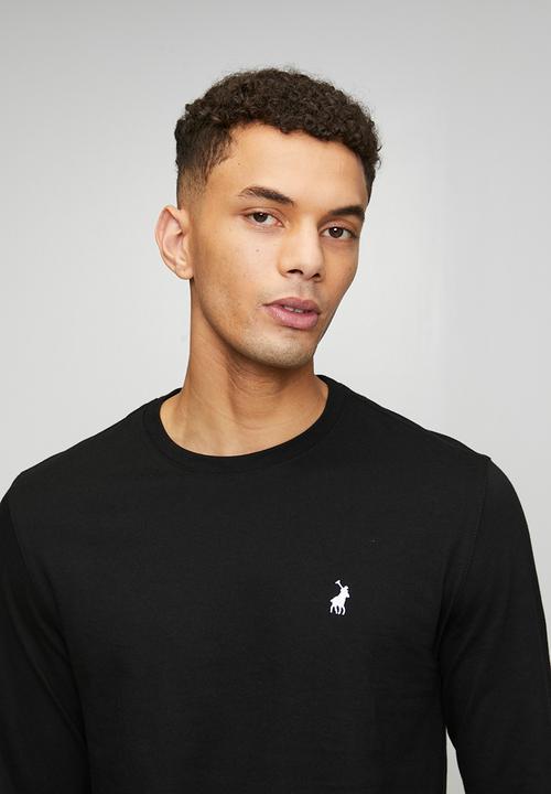 POLO - Paul Essential Badge Long sleeve Tee - Black