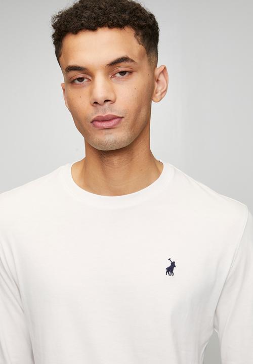 POLO - Paul Essential Badge Long sleeve Tee - White