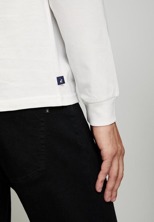 POLO - Paul Essential Badge Long sleeve Tee - White