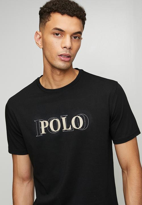 POLO - Nate Stitch Printed Logo Short sleeve Tee - Black