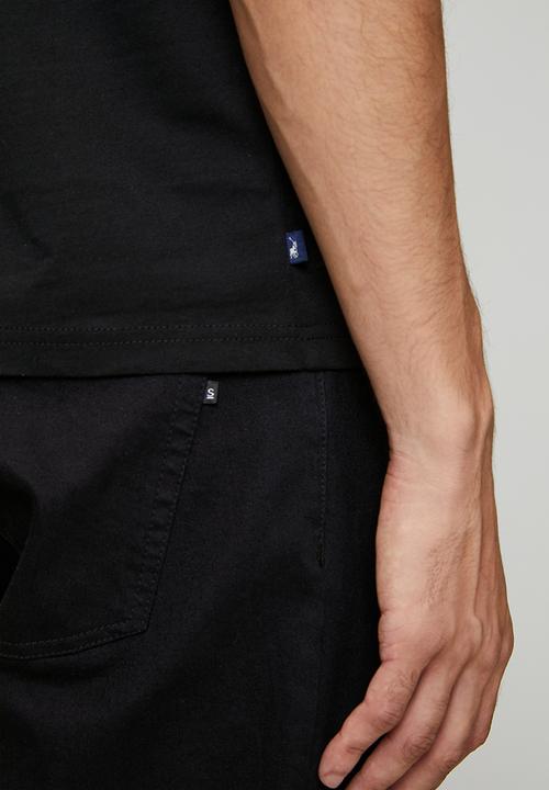 POLO - Nate Stitch Printed Logo Short sleeve Tee - Black