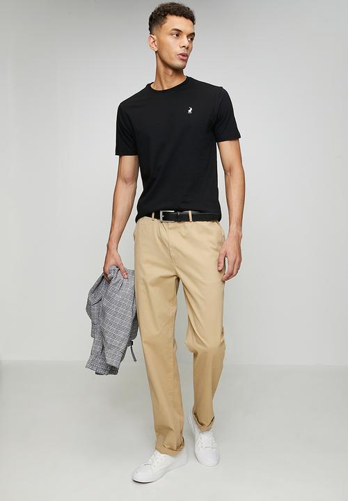 POLO - Jensen Rubber Badge Short sleeve Tee - Black