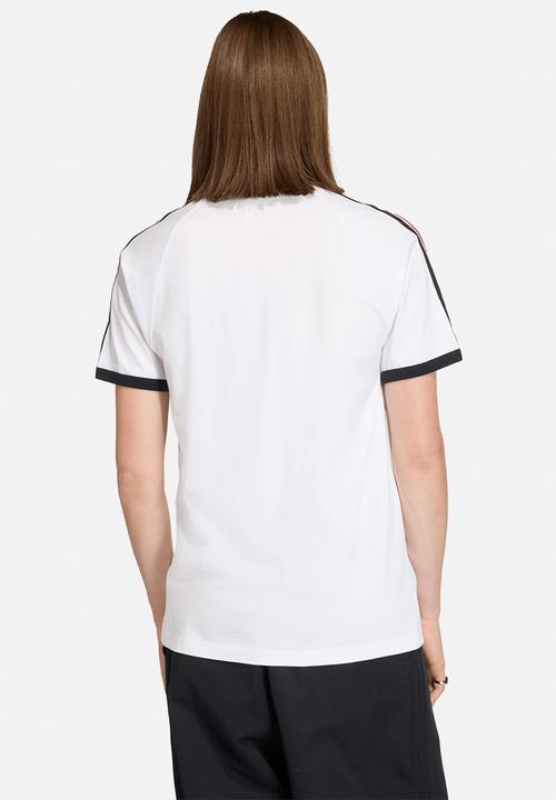 adidas Originals - 3-Stripes Tee - Cloud White/collegiate gold/power red