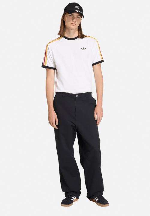 adidas Originals - 3-Stripes Tee - Cloud White/collegiate gold/power red