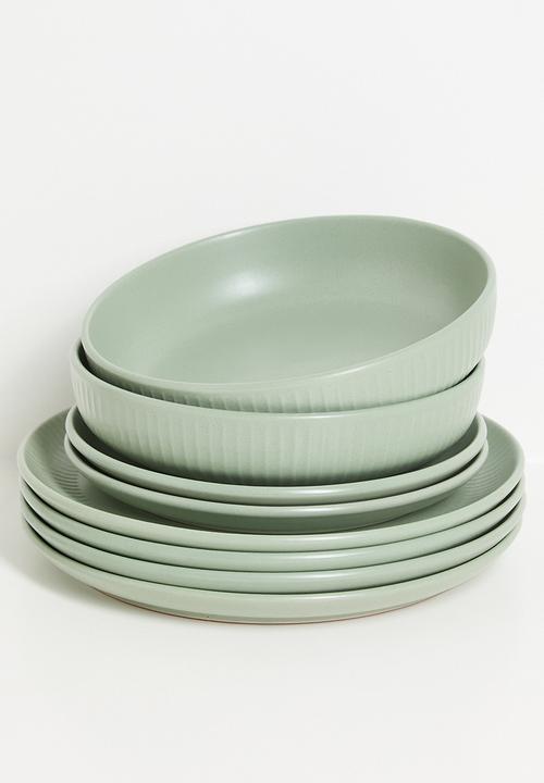 Excellent Houseware - Embossed pasta bowl - Green