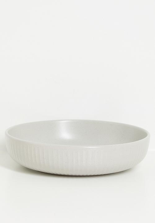 Excellent Houseware - Embossed pasta bowl - Grey