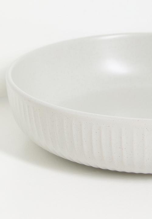 Excellent Houseware - Embossed pasta bowl - Grey