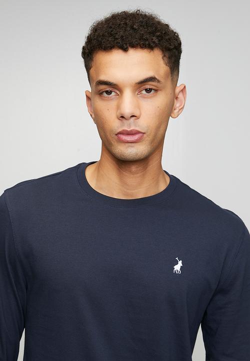 POLO - Paul Essential Badge Long sleeve Tee - Navy