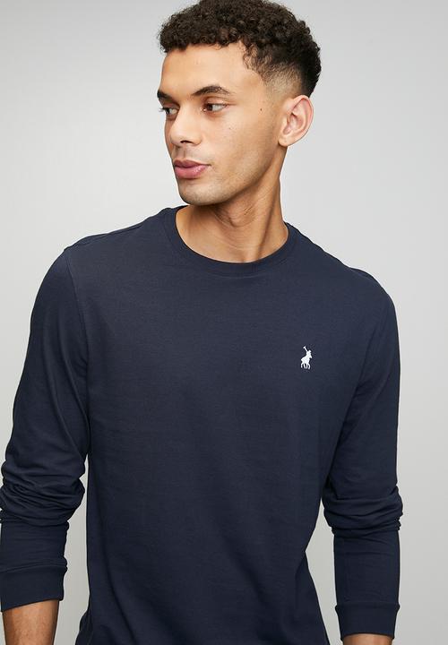 POLO - Paul Essential Badge Long sleeve Tee - Navy