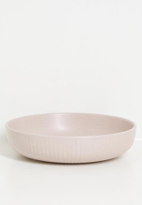 Excellent Houseware - Embossed pasta bowl - Pink