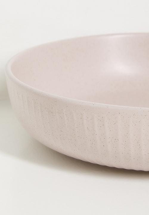 Excellent Houseware - Embossed pasta bowl - Pink