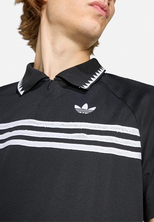 adidas Originals - Chest Stripes Slim Polo - Black