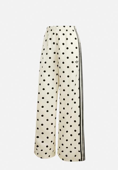 adidas Originals - Satin Polka Dots Wide Leg Pant - Off White