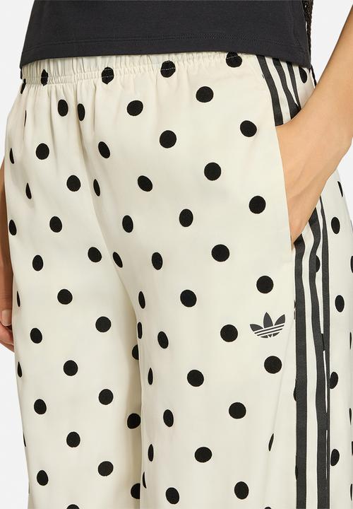 adidas Originals - Satin Polka Dots Wide Leg Pant - Off White