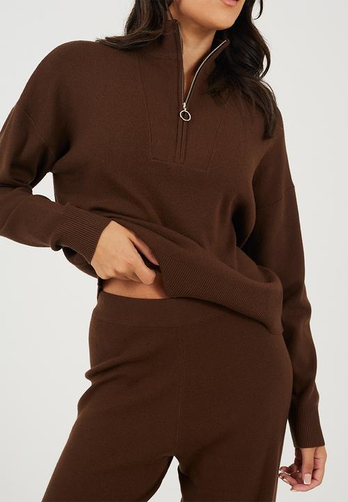 Brave Soul - Knitted Co-Ord Set - Chocolate