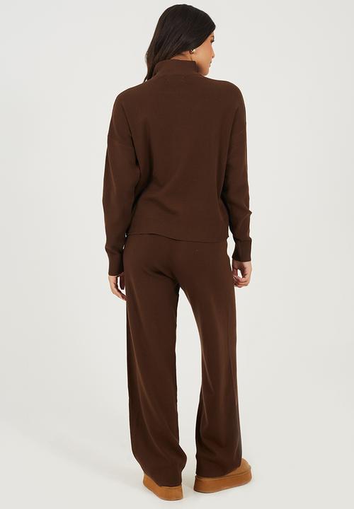 Brave Soul - Knitted Co-Ord Set - Chocolate