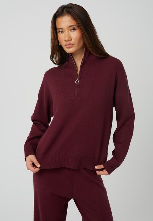 Brave Soul - Knitted Co-Ord Set - Wine