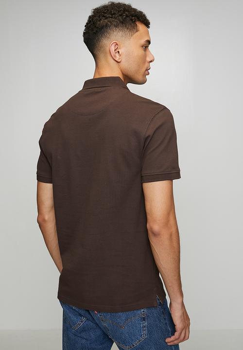 POLO - Carter Essential Pique Short sleeve Golfer - Chocolate