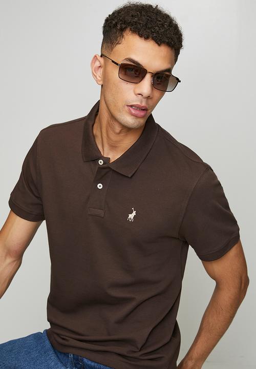 POLO - Carter Essential Pique Short sleeve Golfer - Chocolate