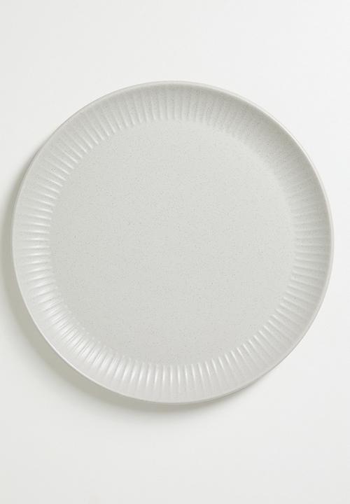 Excellent Houseware - Embossed dinner plate - Grey