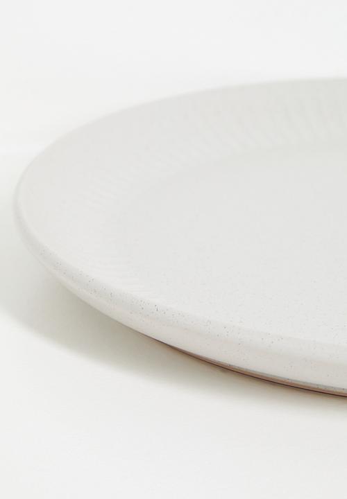 Excellent Houseware - Embossed dinner plate - Grey
