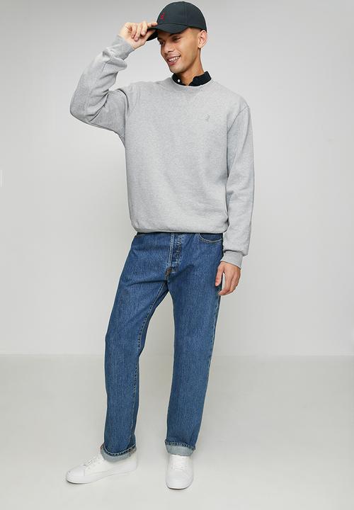 POLO - Aakil Essential Fleece Sweater - Grey Melange