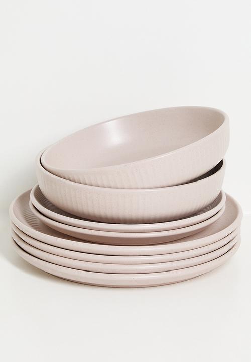 Excellent Houseware - Embossed dinner plate - Pink