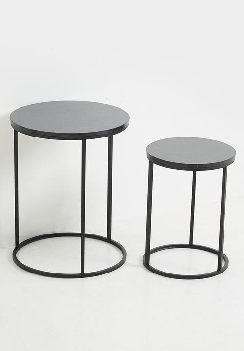 H&S - Pebble Nested Side Table - Black