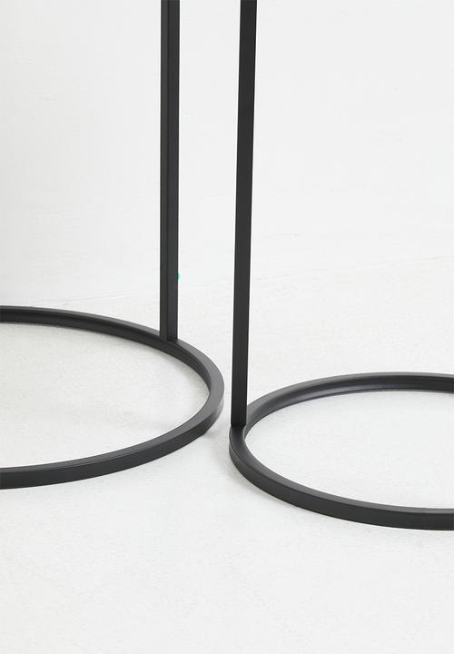 H&S - Pebble Nested Side Table - Black