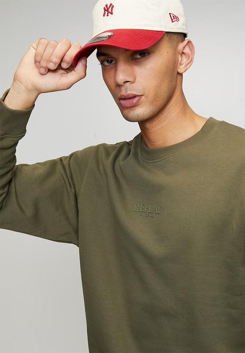 Replay - Cotton Terry Fleece Sweater - Green