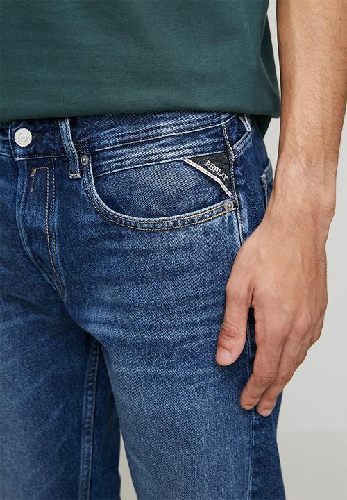Replay - 12 Oz Cotton Denim Jean - Blue Indigo 