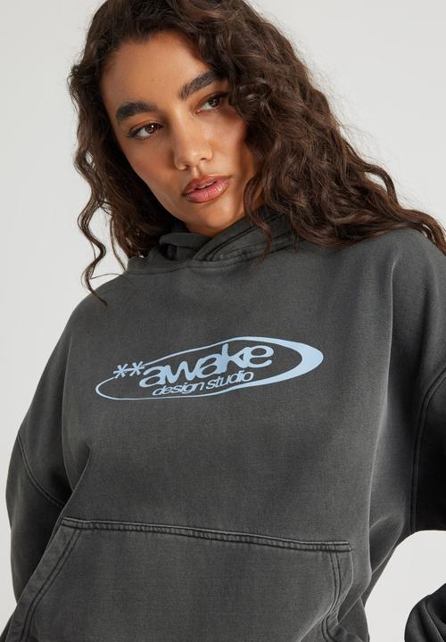 Factorie - Chloe Hoodie - Washed Black/Awake