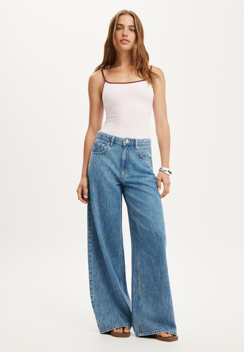 Cotton On - High rise wide jean - pisces blue