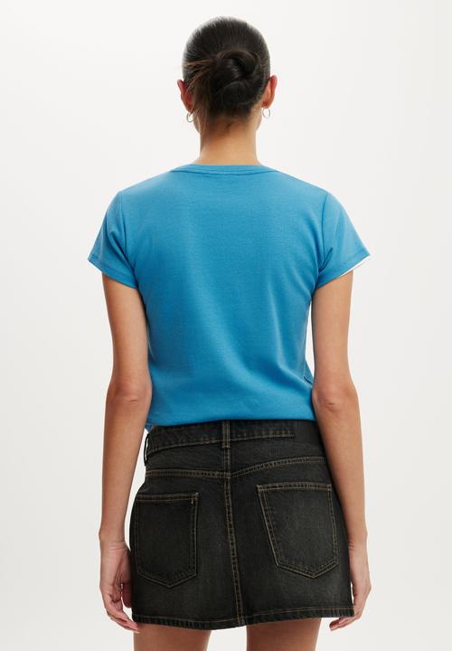 Cotton On - Original denim mini skirt - undone black