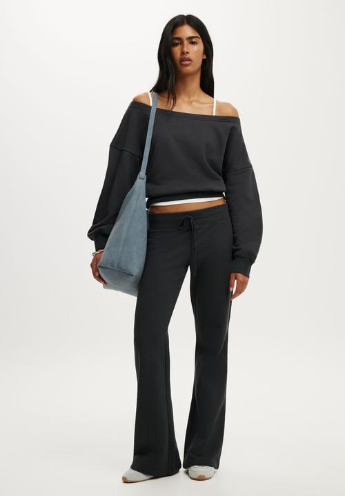 Cotton On - Low rise bootleg sweatpant - shadowstone