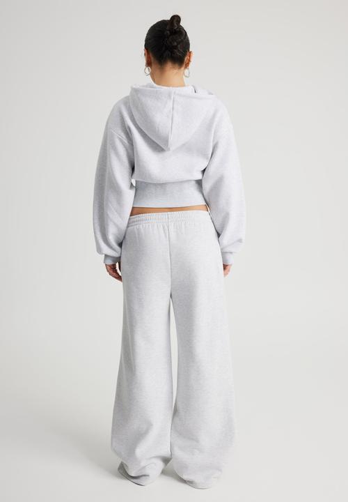 Factorie - Classic Wide Leg Trackpant - Silver Marle