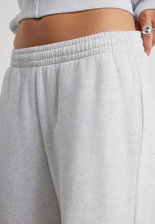Factorie - Classic Wide Leg Trackpant - Silver Marle
